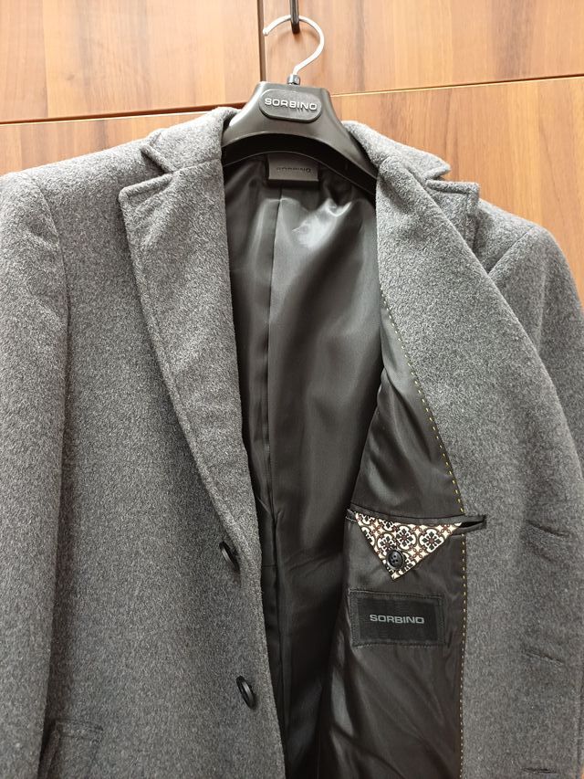Cappotto Sorbino Uomo Taglia 48 Grigio