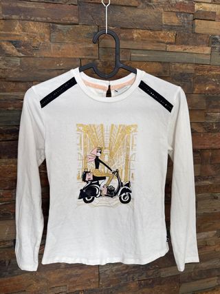 Camiseta niña manga larga talla10 140 cm