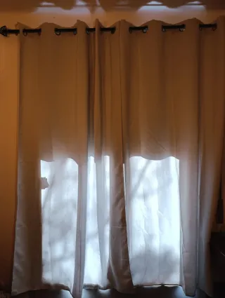 Tende oscuranti grigie in tessuto 140 cm x 220 cm