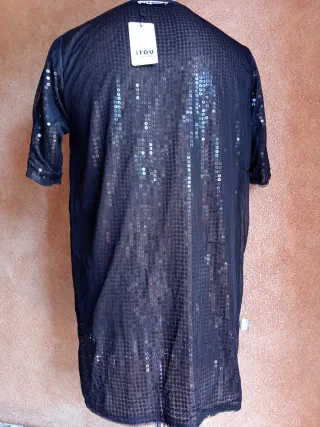 Precioso Vestido Lentejuelas tigre Talla L