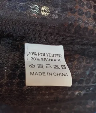 Precioso Vestido Lentejuelas tigre Talla L