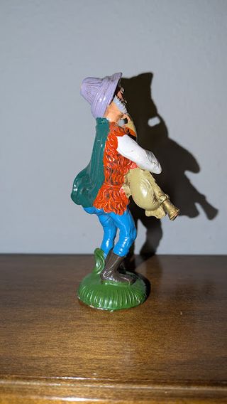 Statuina presepe pastore con cornamusa