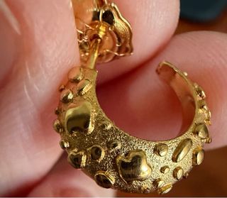 Pendientes nuevos de aro Tous baño oro 18 kt