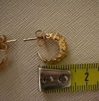 Pendientes nuevos de aro Tous baño oro 18 kt
