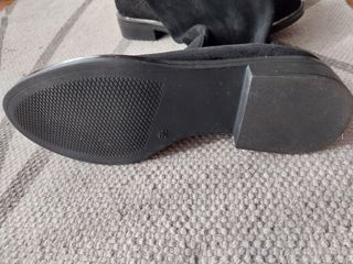 Stivali neri in velluto