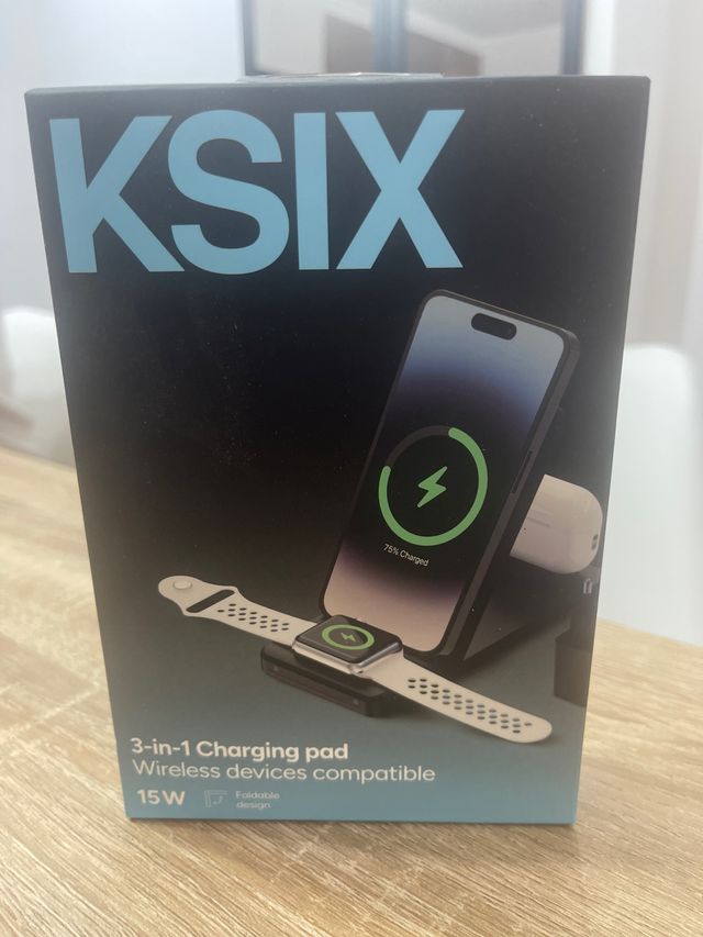 Stazione di ricarica Ksix 3 in 1 wireless 15W