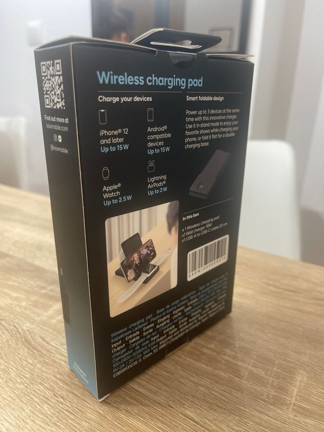 Stazione di ricarica Ksix 3 in 1 wireless 15W