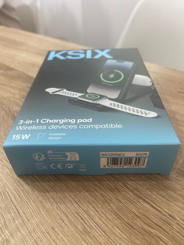 Stazione di ricarica Ksix 3 in 1 wireless 15W