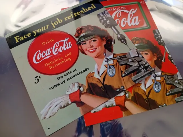 Placas Publicitárias Coca-Cola Metálicas