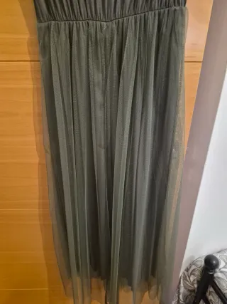 Vestido largo verde militar sin usar
