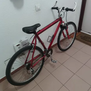 Bicicleta de montaña roja