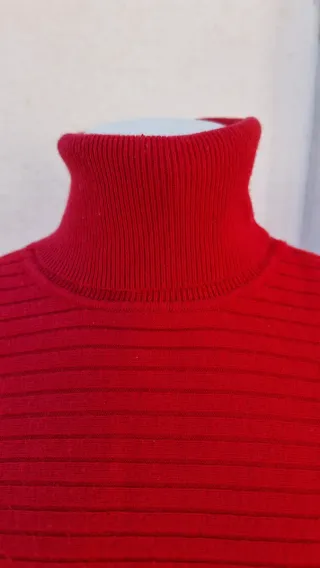 Jersey rojo cuello alto mujer Talla L