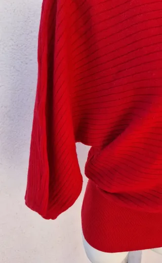 Jersey rojo cuello alto mujer Talla L