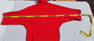 Jersey rojo cuello alto mujer Talla L