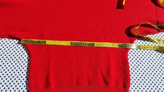 Jersey rojo cuello alto mujer Talla L