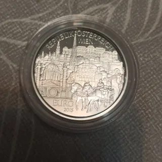 Moneda 10 euros plata Viena Capital
