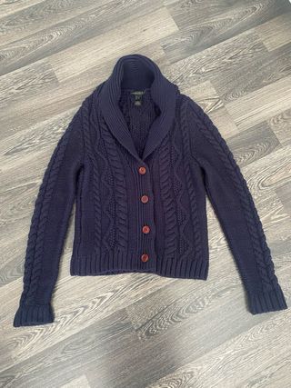 Chaqueta punto azul mujer Talla S