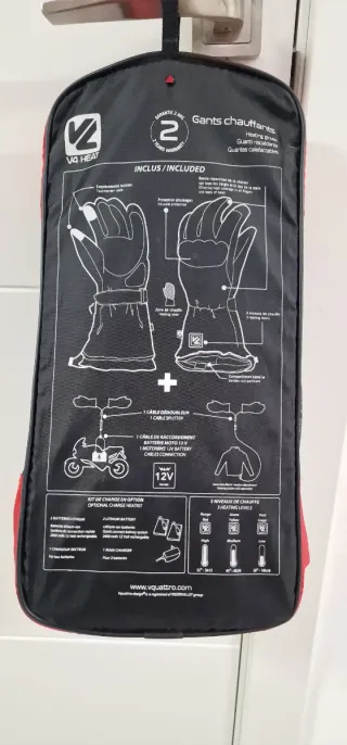 Guantes calefactables para moto con 3 niveles. 3XL