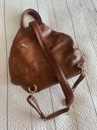 Mochila polipiel marrón