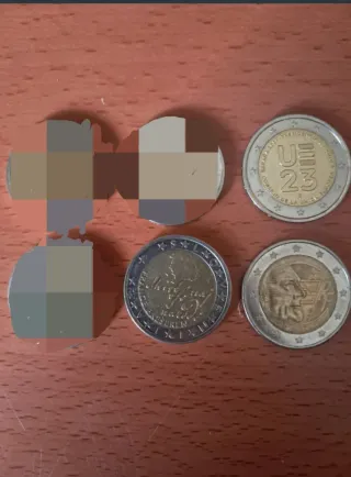 monedas 2 Euros. 4 Euros unidad