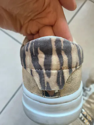 Sneakers Geox donna oro e beige