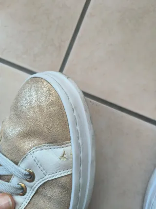 Sneakers Geox donna oro e beige