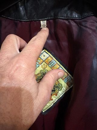 Giubbino in vera pelle vintage nero