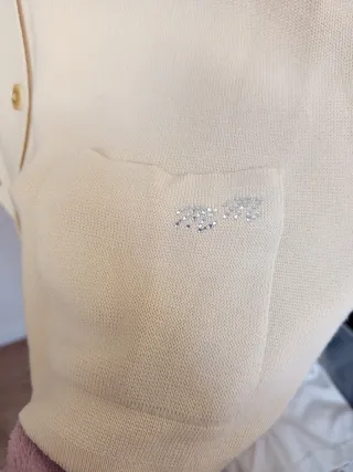 Chaqueta de punto beige señora