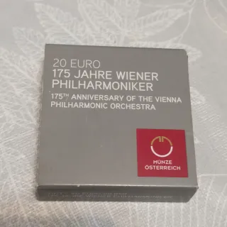 Moneda Plata 20 Euros Filarmónica Viena