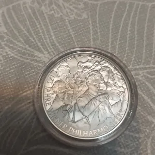 Moneda Plata 20 Euros Filarmónica Viena