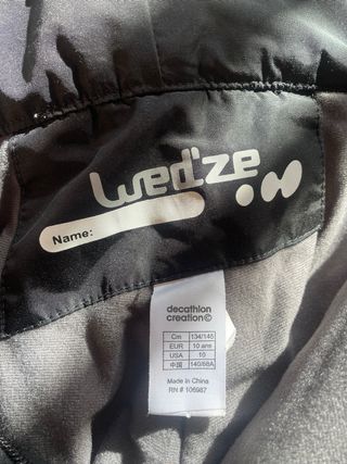 Pantalón nieve Wed'ze tirantes 10 años