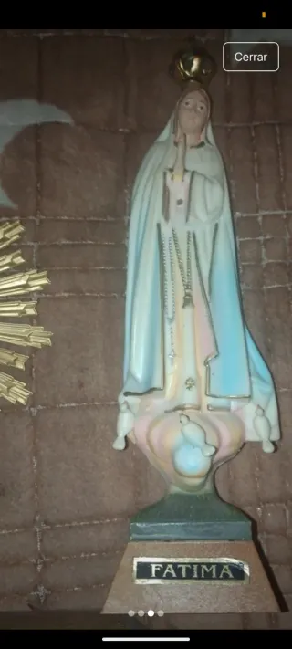 Lote religioso Fátima: Figura y corona