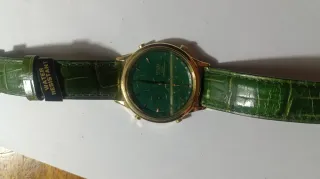 Reloj Citizen Correa Cuero Verde Dorado