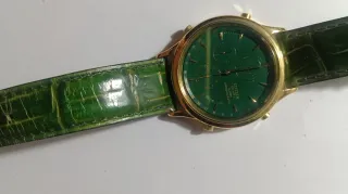 Reloj Citizen Correa Cuero Verde Dorado