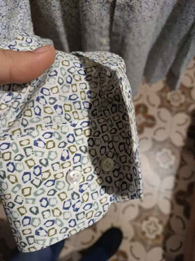 Camicia uomo maniche lunghe fantasia