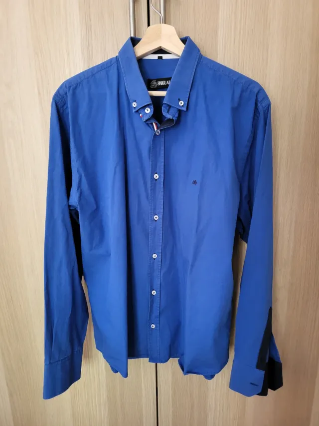 Camisa DANIEL A. azul eléctrico Talla XL