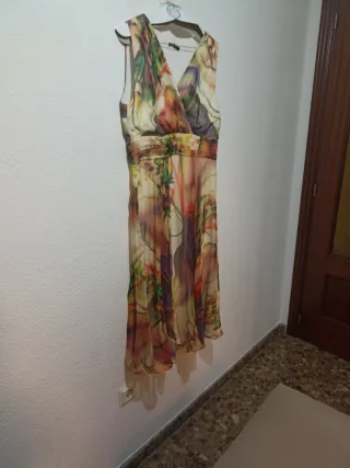 Vestido fiesta estampado multicolor