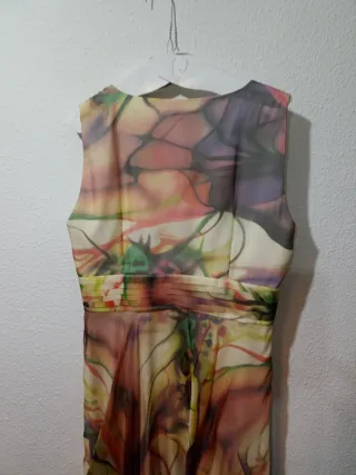 Vestido fiesta estampado multicolor