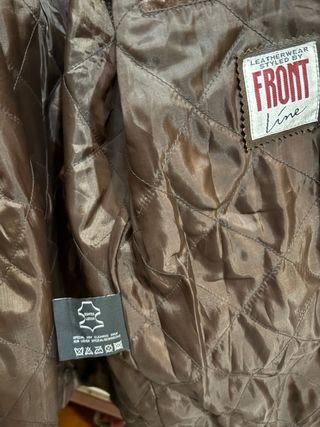 Giubbino in vera pelle vintage testa di moro