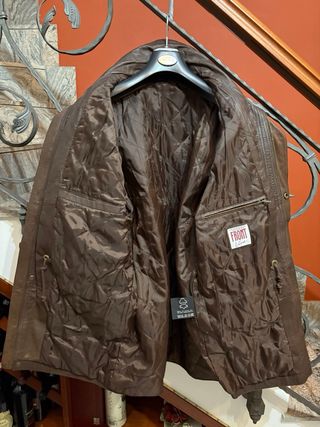 Giubbino in vera pelle vintage testa di moro