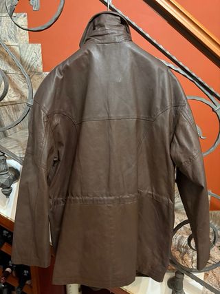 Giubbino in vera pelle vintage testa di moro