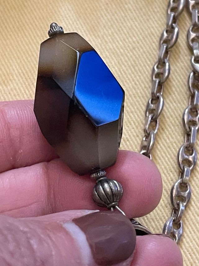 Collana Argento 925 Quarzo Fumé