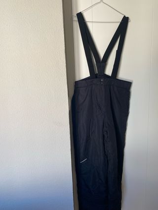 Pantalón de esquí con tirantes, color negro