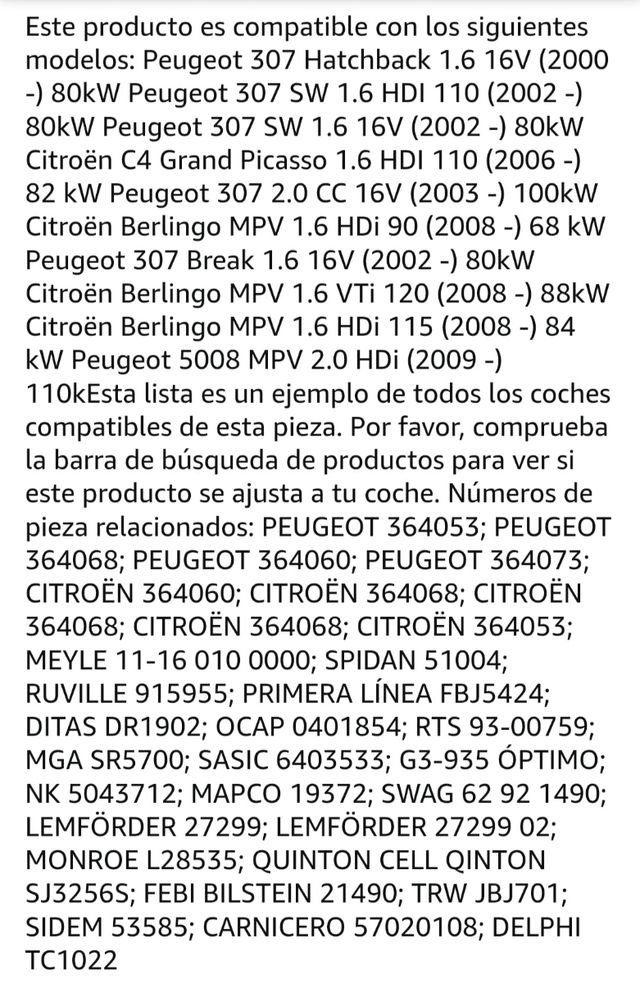 Rótula de suspensión PSA