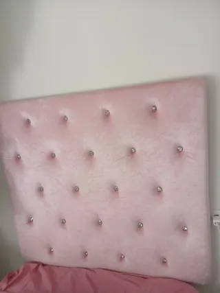 Cabecero Cama Terciopelo Rosa 105x105