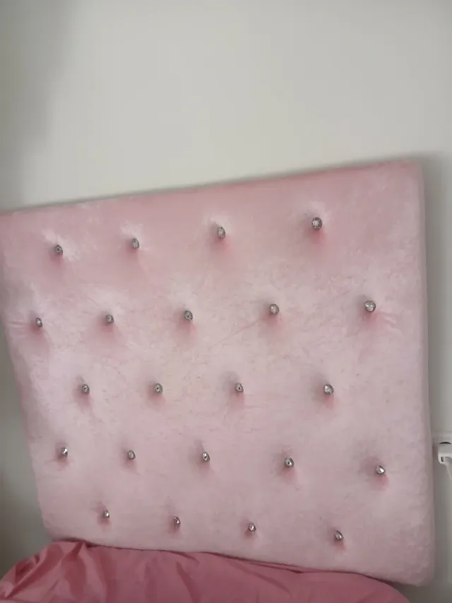 Cabecero Cama Terciopelo Rosa 105x105
