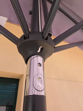 Sombrilla de jardín/terraza gris