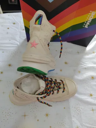 Converse Pride Rainbow Laces High Top Sneakers