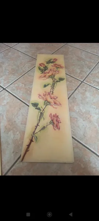 Quadri floreali dipinti a mano découpage