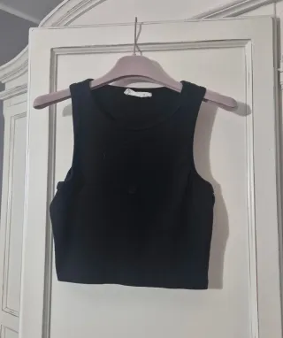 Top corto nero Primark taglia S